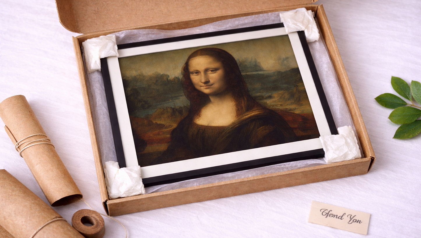 Mona Lisa Framed Print – Timeless Museum-Style Wall Art