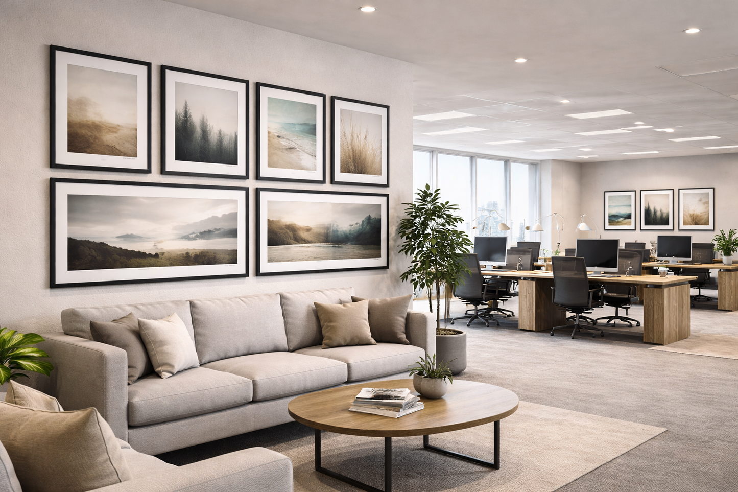 Breakout Grid – Framed Wall Art Set for Offices & Workspaces