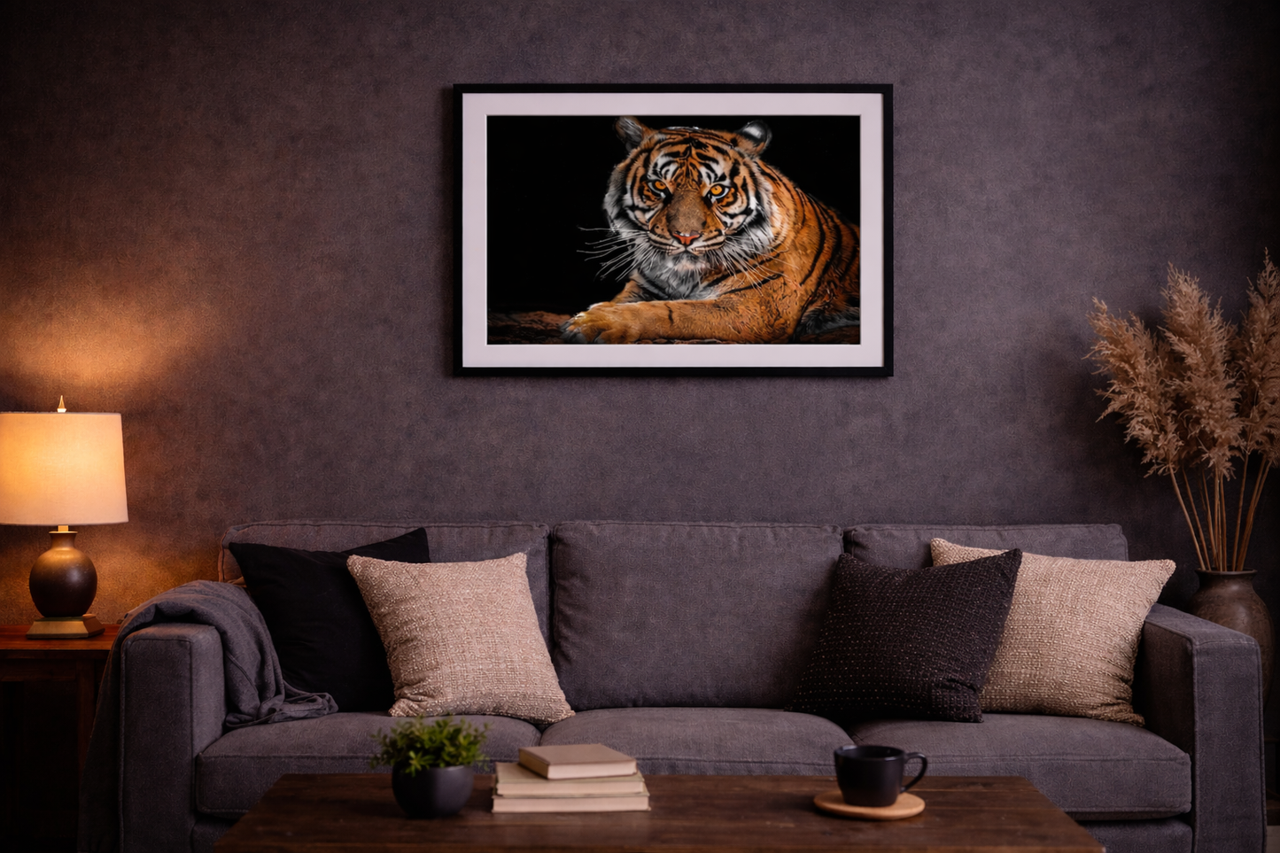 Tiger Framed Print – Luxury Wildlife Statement Wall Art