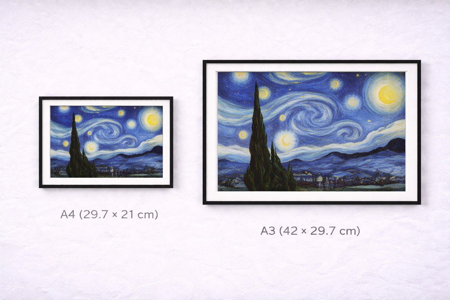 Starry Night Framed Print – Iconic Van Gogh Wall Art