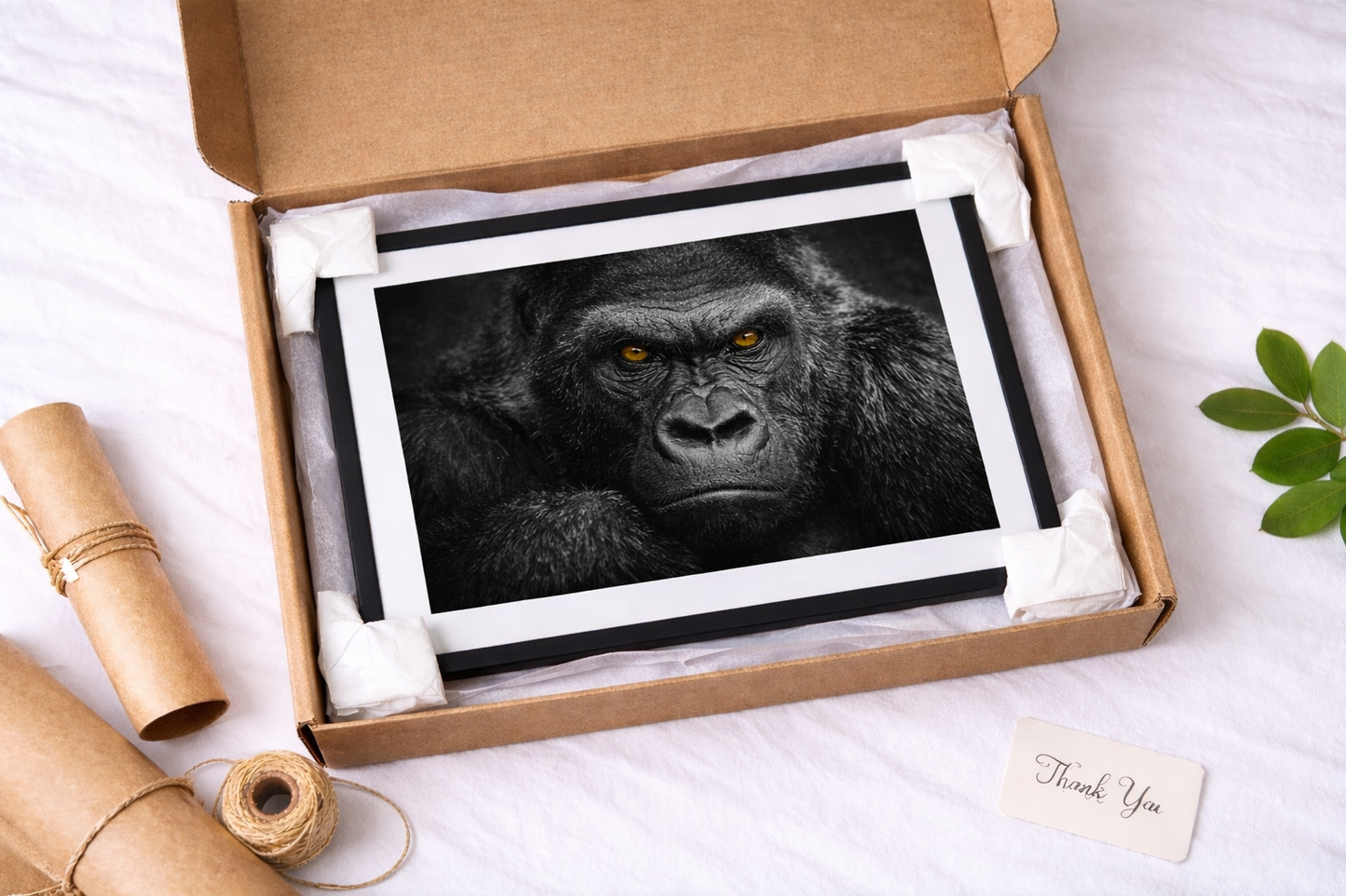 Gorilla Framed Print – Dark Power Animal Wall Art