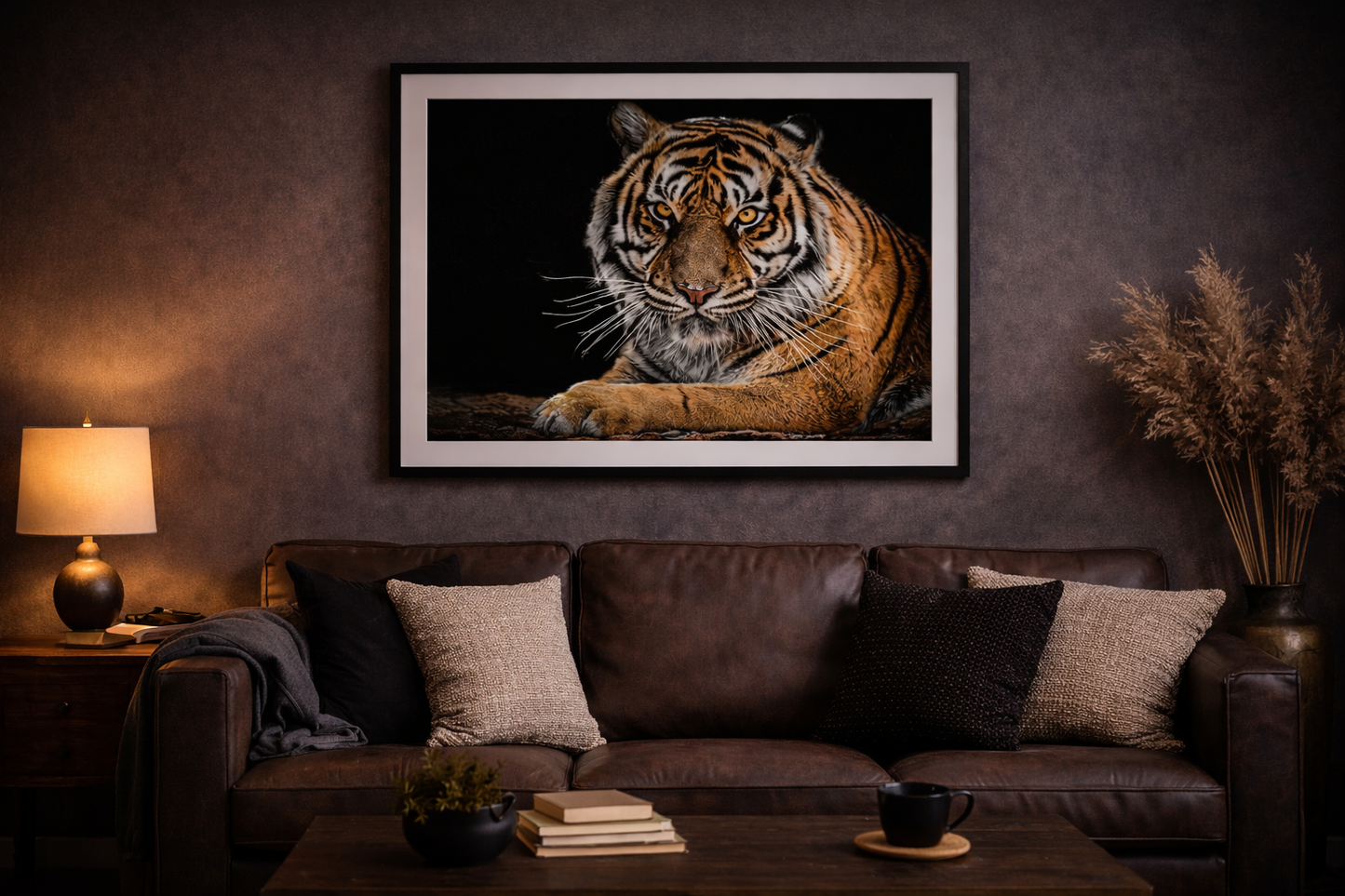 Tiger Framed Print – Luxury Wildlife Statement Wall Art