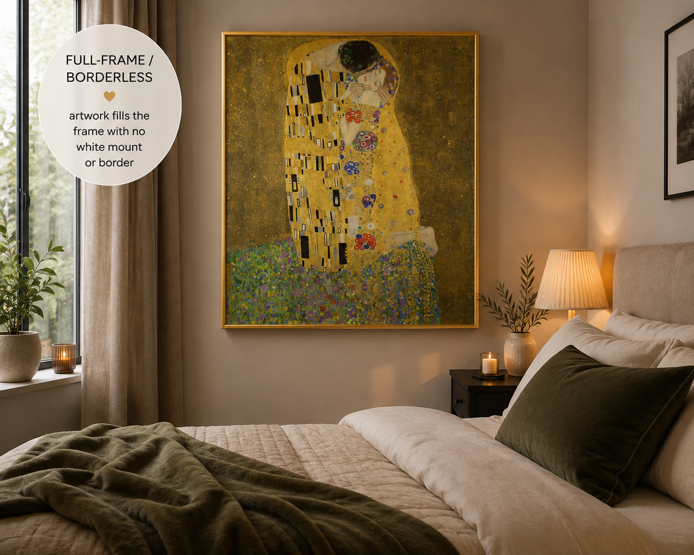 The Kiss Framed Print – Gustav Klimt Romantic Wall Art