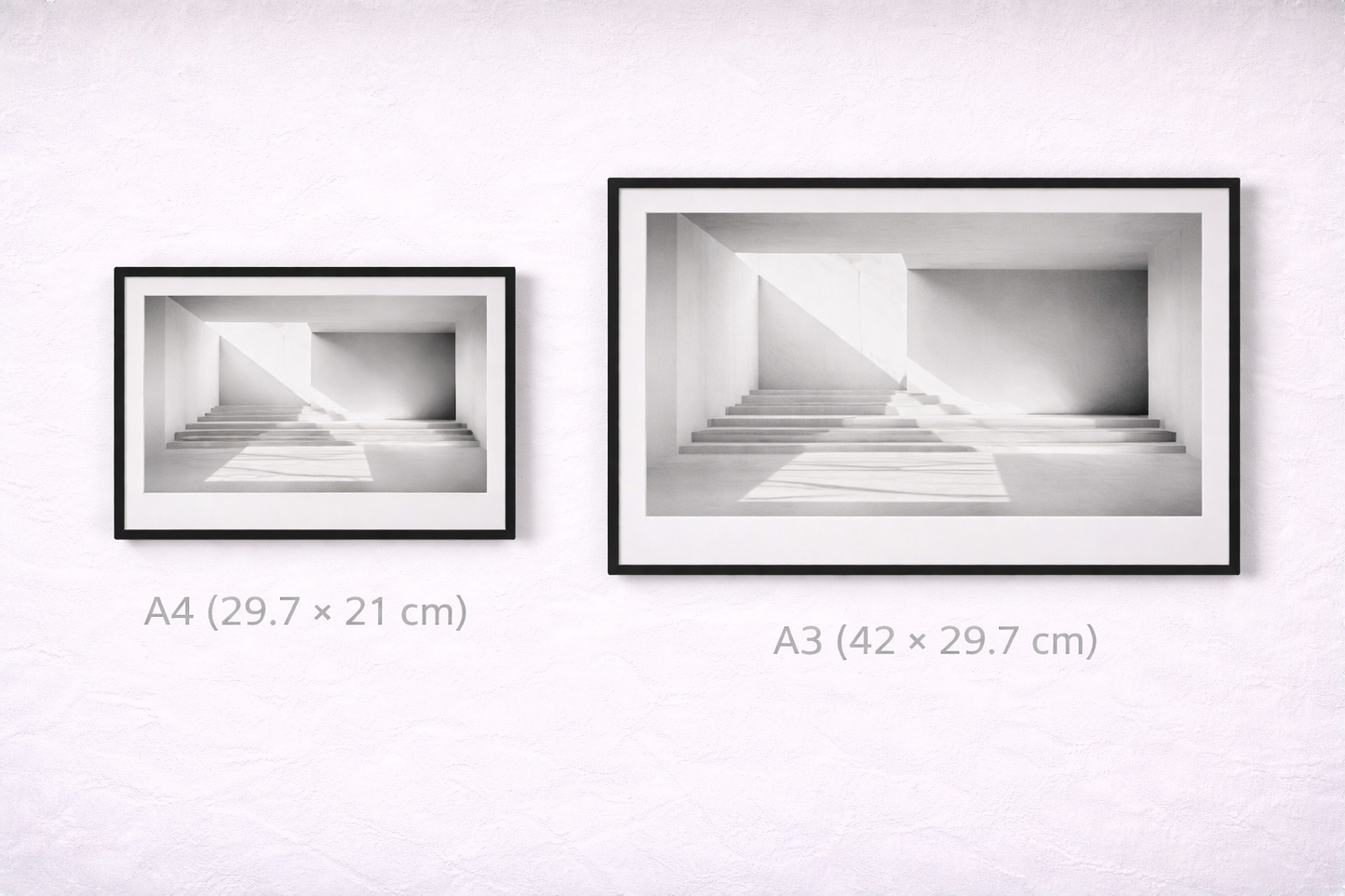Minimalist Light & Shadow Framed Print – Luxury Neutral Wall Art