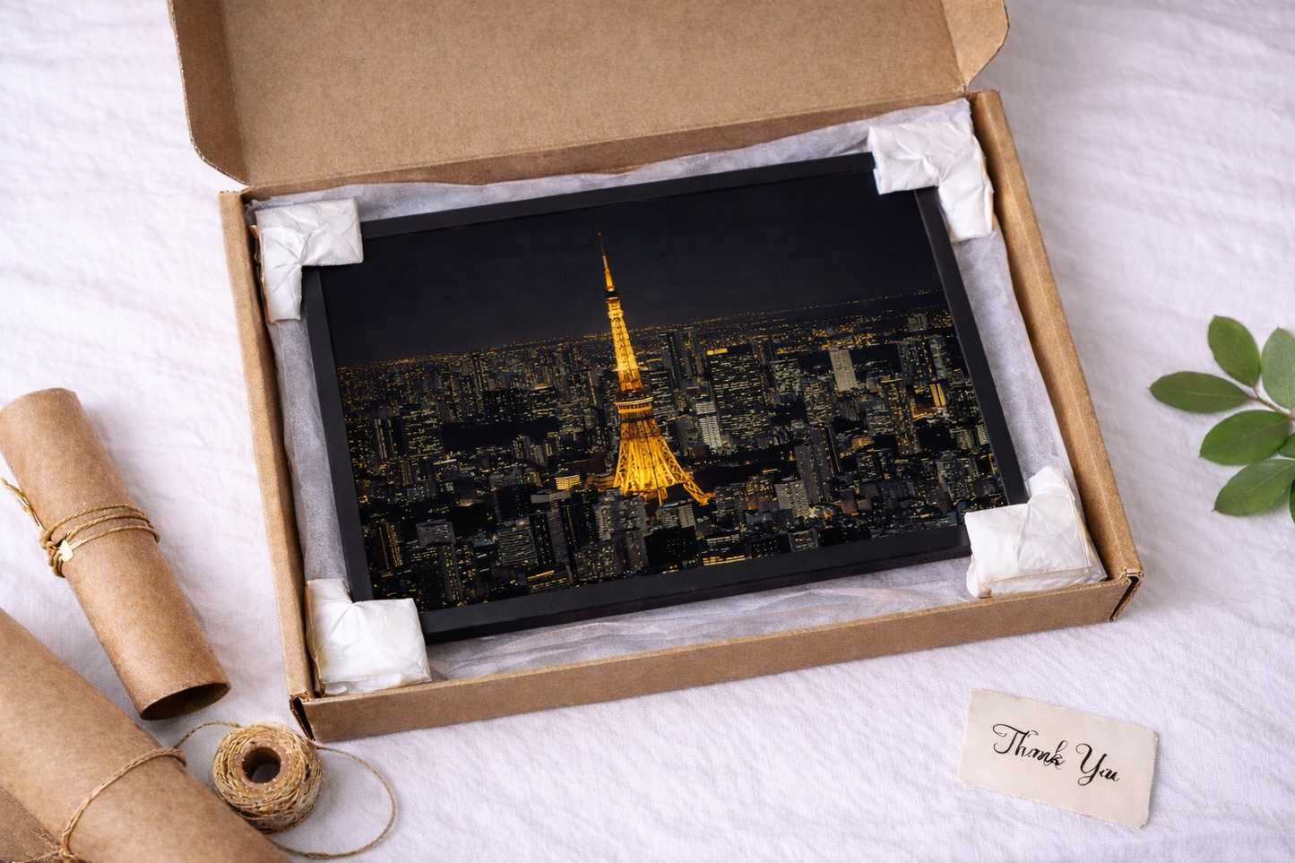 Tokyo Skyline Framed Print – Night City Wall Art with Tokyo Tower