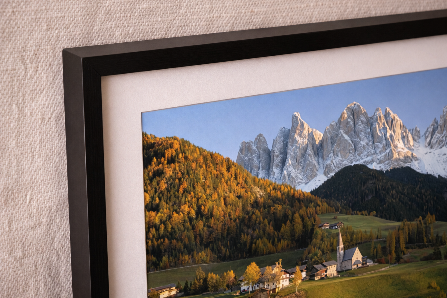 Dolomites Sunset Lake Framed Print – Italian Alpine Wall Art