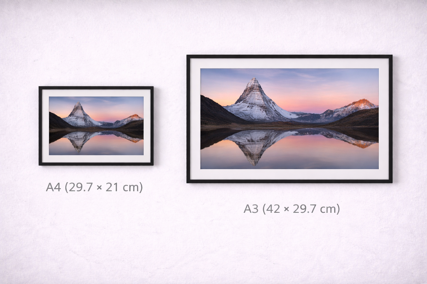 Matterhorn Reflection Framed Print – Mountain Sunset Wall Art