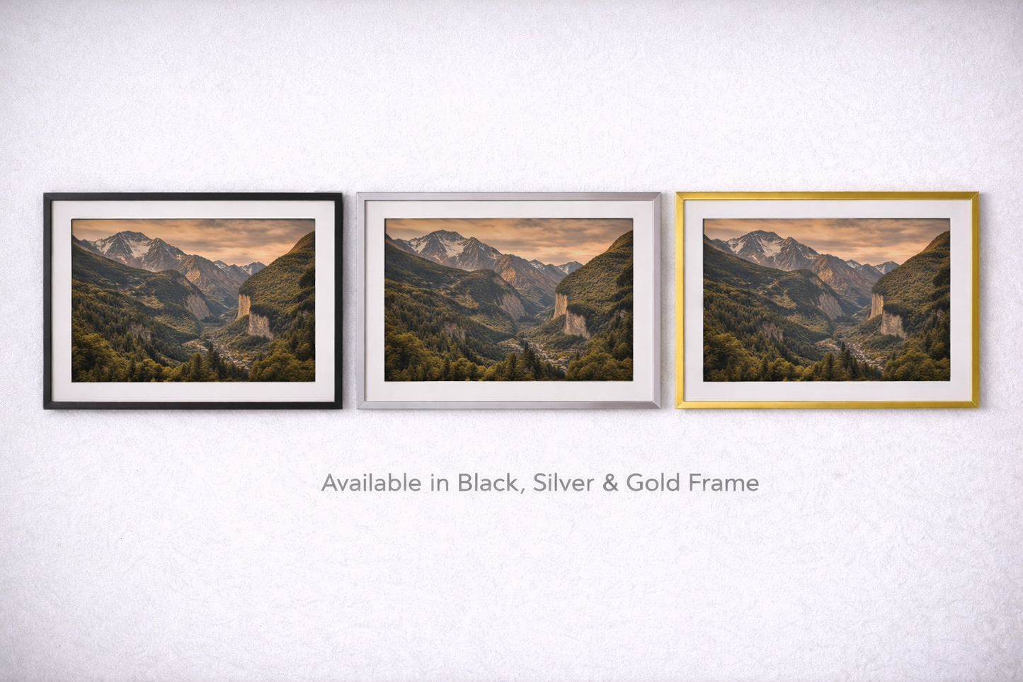 Lauterbrunnen Valley Framed Print – Swiss Alps Landscape Wall Art