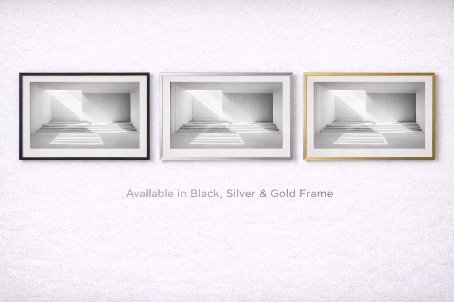 Minimalist Light & Shadow Framed Print – Luxury Neutral Wall Art