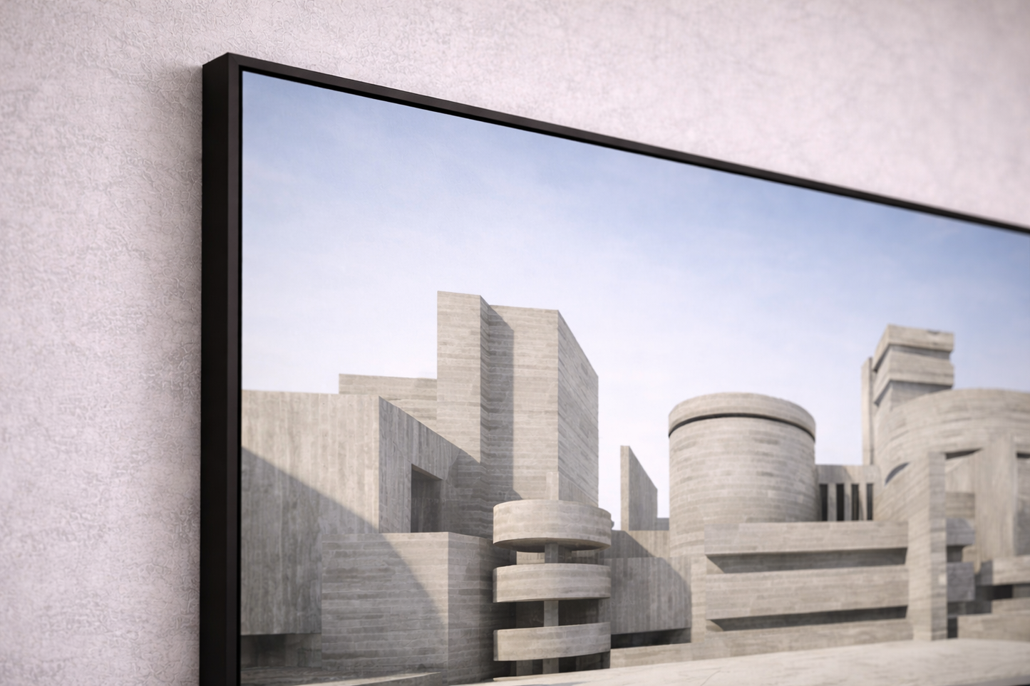 Minimalist Architecture Framed Print – Modern Neutral Wall Art