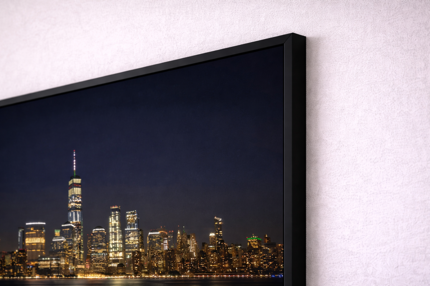 New York Skyline Framed Print – Luxury Night City Wall Art