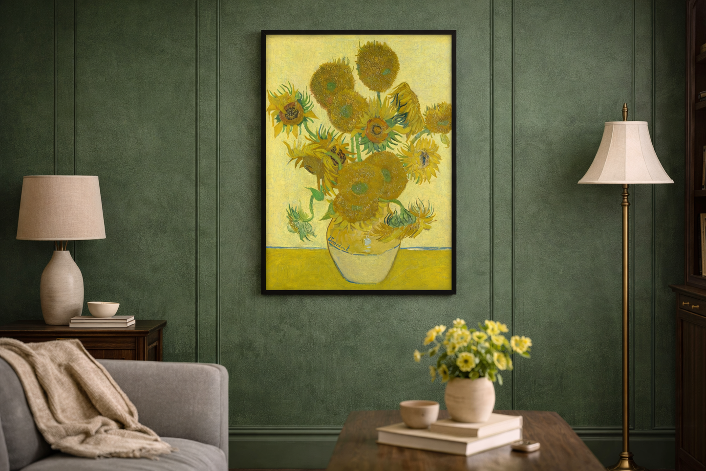 Sunflowers Framed Print – Van Gogh Floral Wall Art