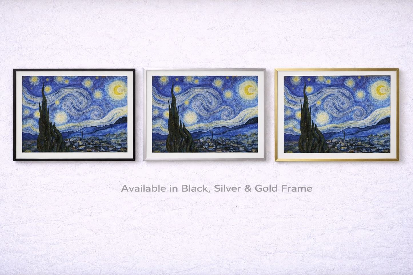 Starry Night Framed Print – Iconic Van Gogh Wall Art