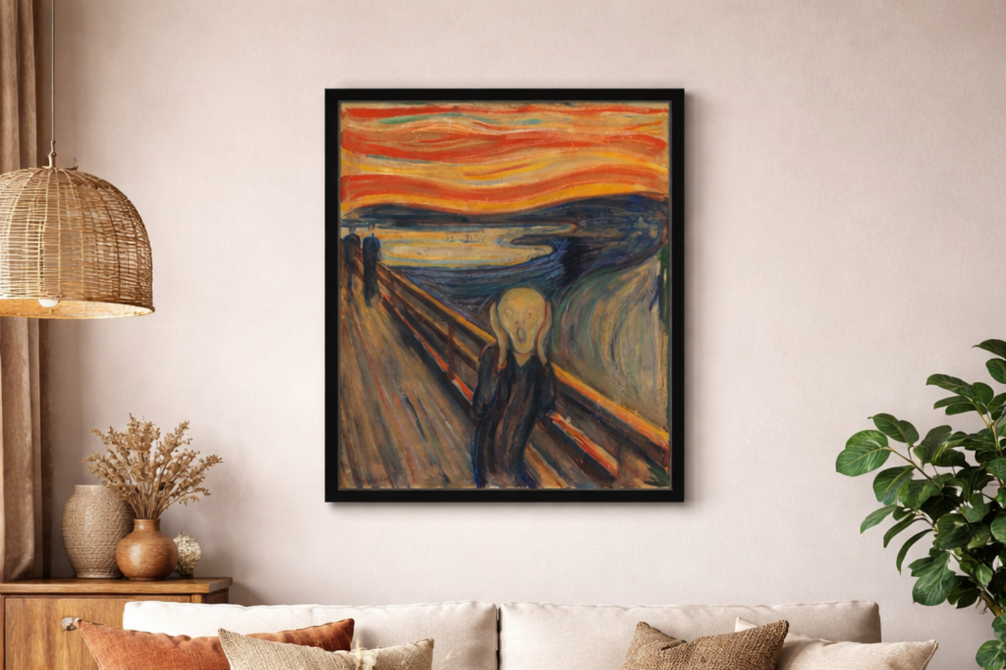 The Scream Framed Print – Iconic Expressionist Wall Art