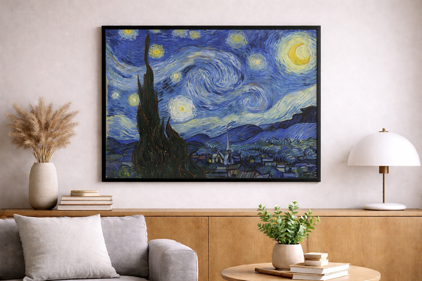 Starry Night Framed Print – Iconic Van Gogh Wall Art