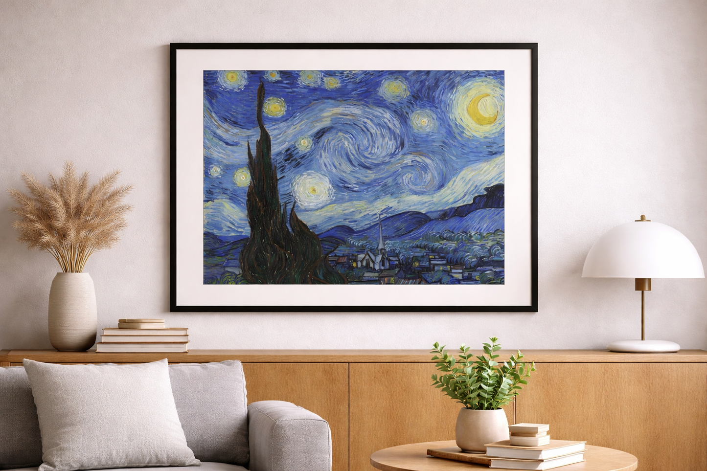 Starry Night Framed Print – Iconic Van Gogh Wall Art