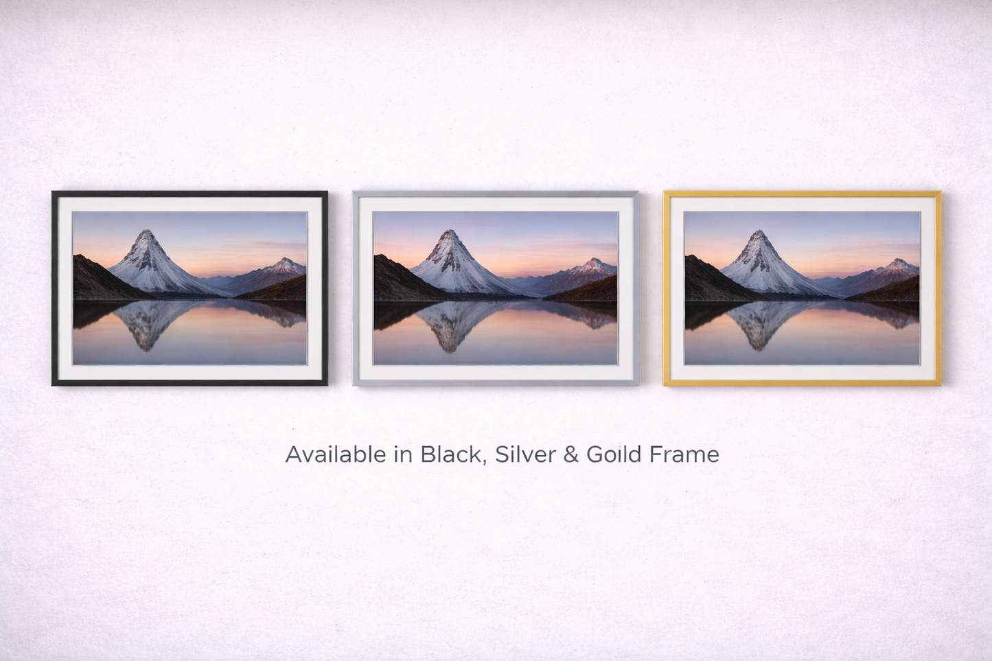 Matterhorn Reflection Framed Print – Mountain Sunset Wall Art