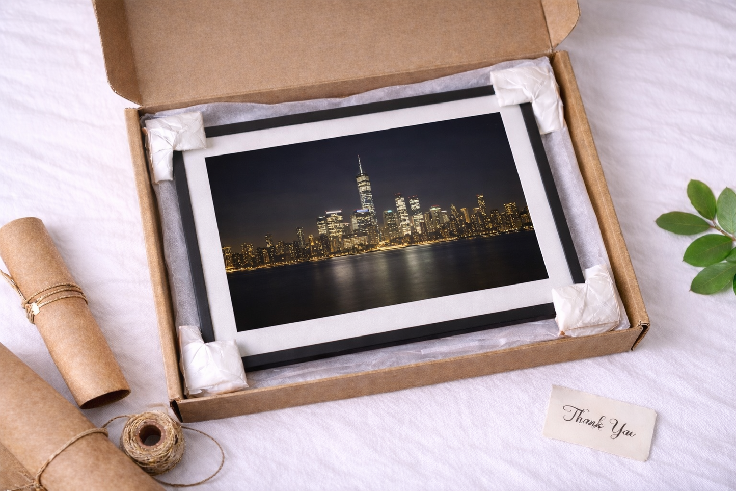 New York Skyline Framed Print – Luxury Night City Wall Art