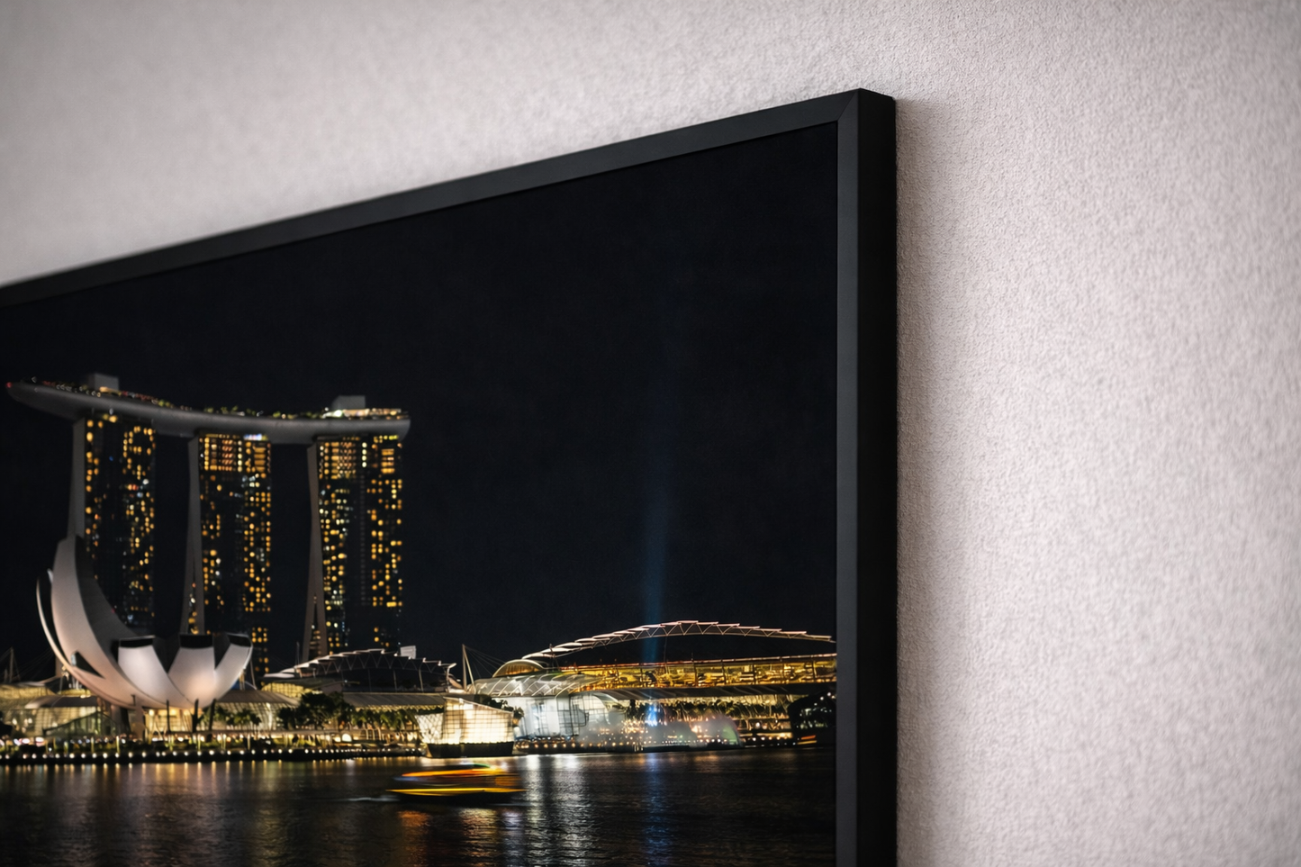 Marina Bay Sands Framed Print – Luxury Singapore Night Skyline Wall Art