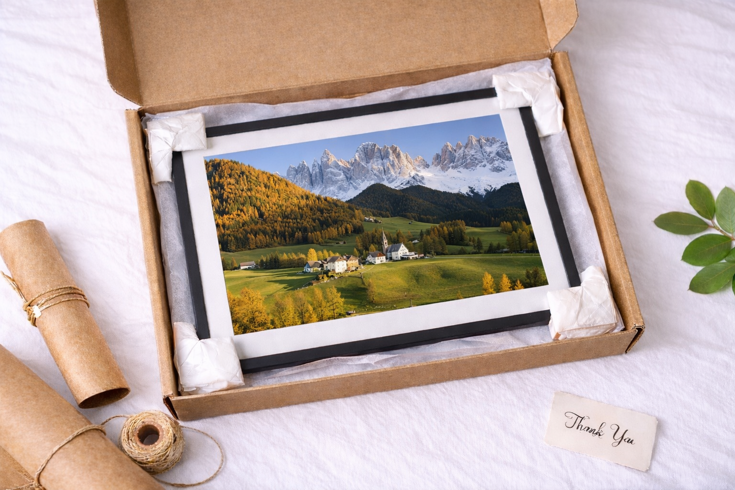 Dolomites Sunset Lake Framed Print – Italian Alpine Wall Art