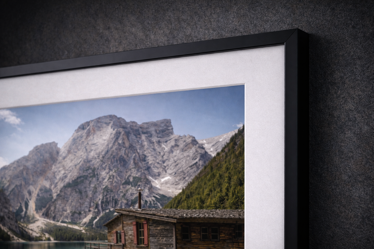 Lake Braies Framed Print – Dolomites Italy Landscape Wall Art