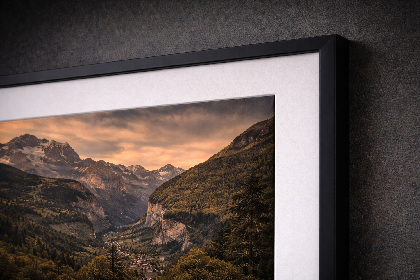 Lauterbrunnen Valley Framed Print – Swiss Alps Landscape Wall Art