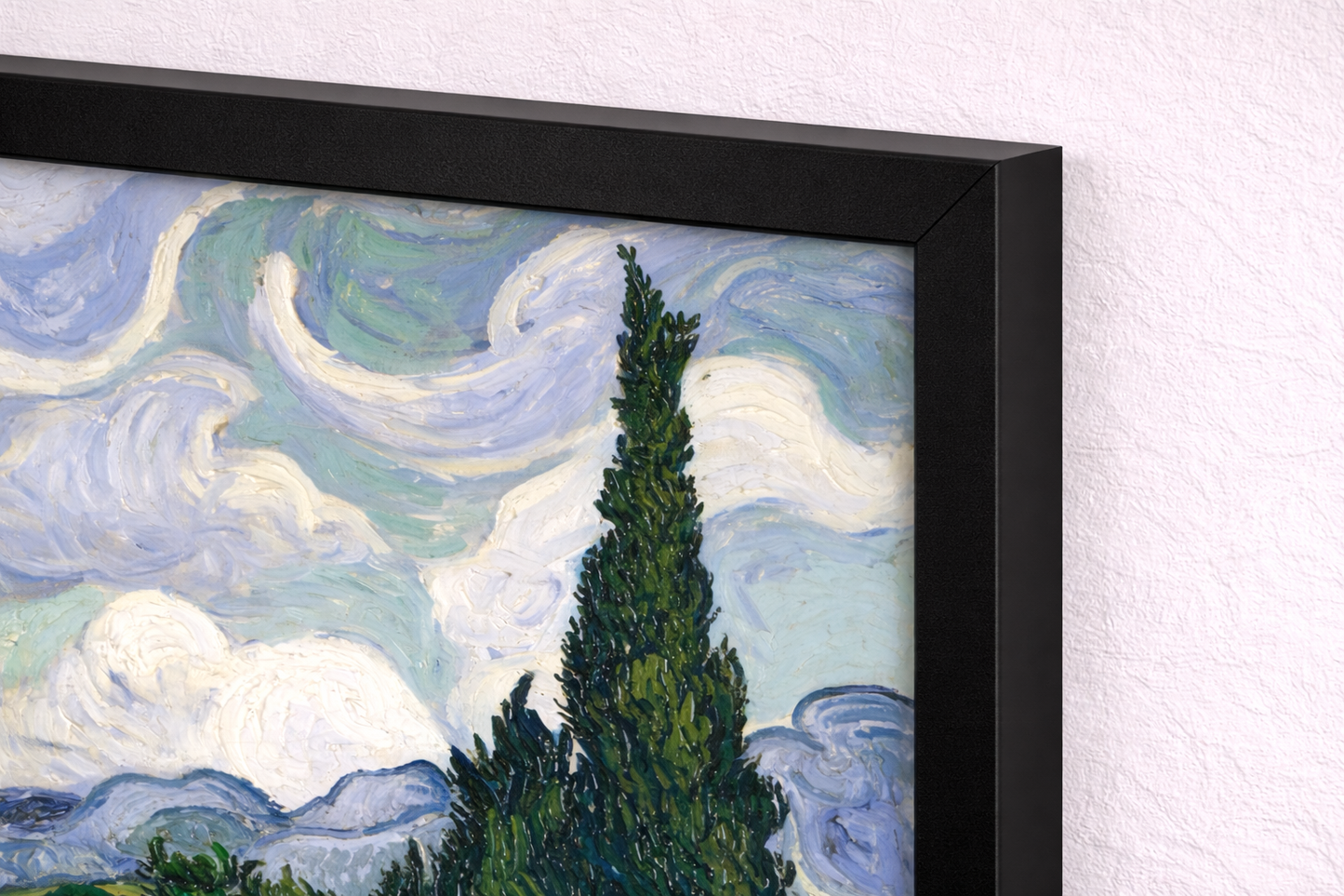 Wheat Fields Framed Print – Van Gogh Landscape Wall Art