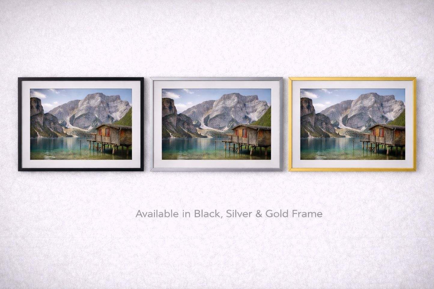 Lake Braies Framed Print – Dolomites Italy Landscape Wall Art