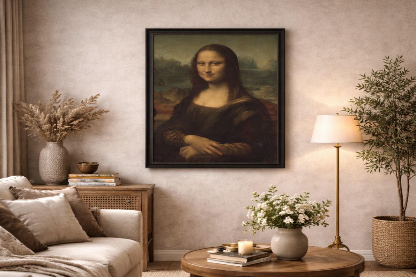 Mona Lisa Framed Print – Timeless Museum-Style Wall Art