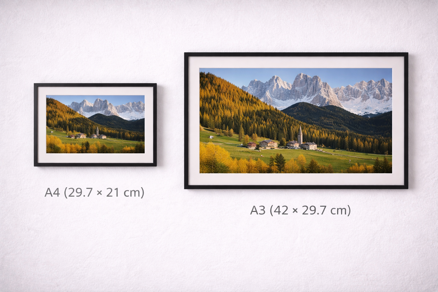 Dolomites Sunset Lake Framed Print – Italian Alpine Wall Art