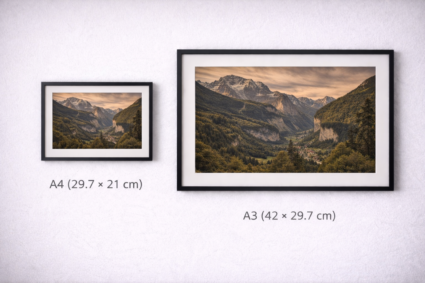 Lauterbrunnen Valley Framed Print – Swiss Alps Landscape Wall Art