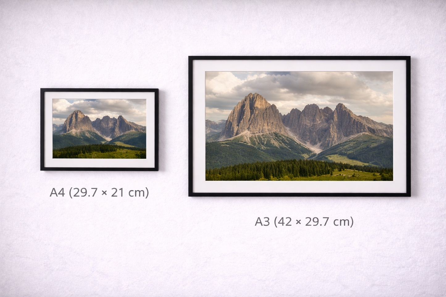 Dolomite Mountain Framed Print – Scenic Landscape Wall Art