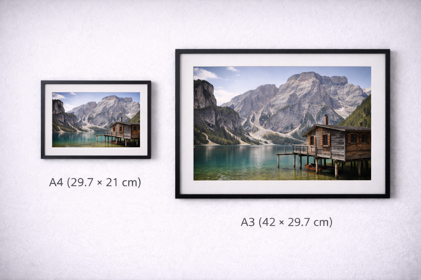 Lake Braies Framed Print – Dolomites Italy Landscape Wall Art