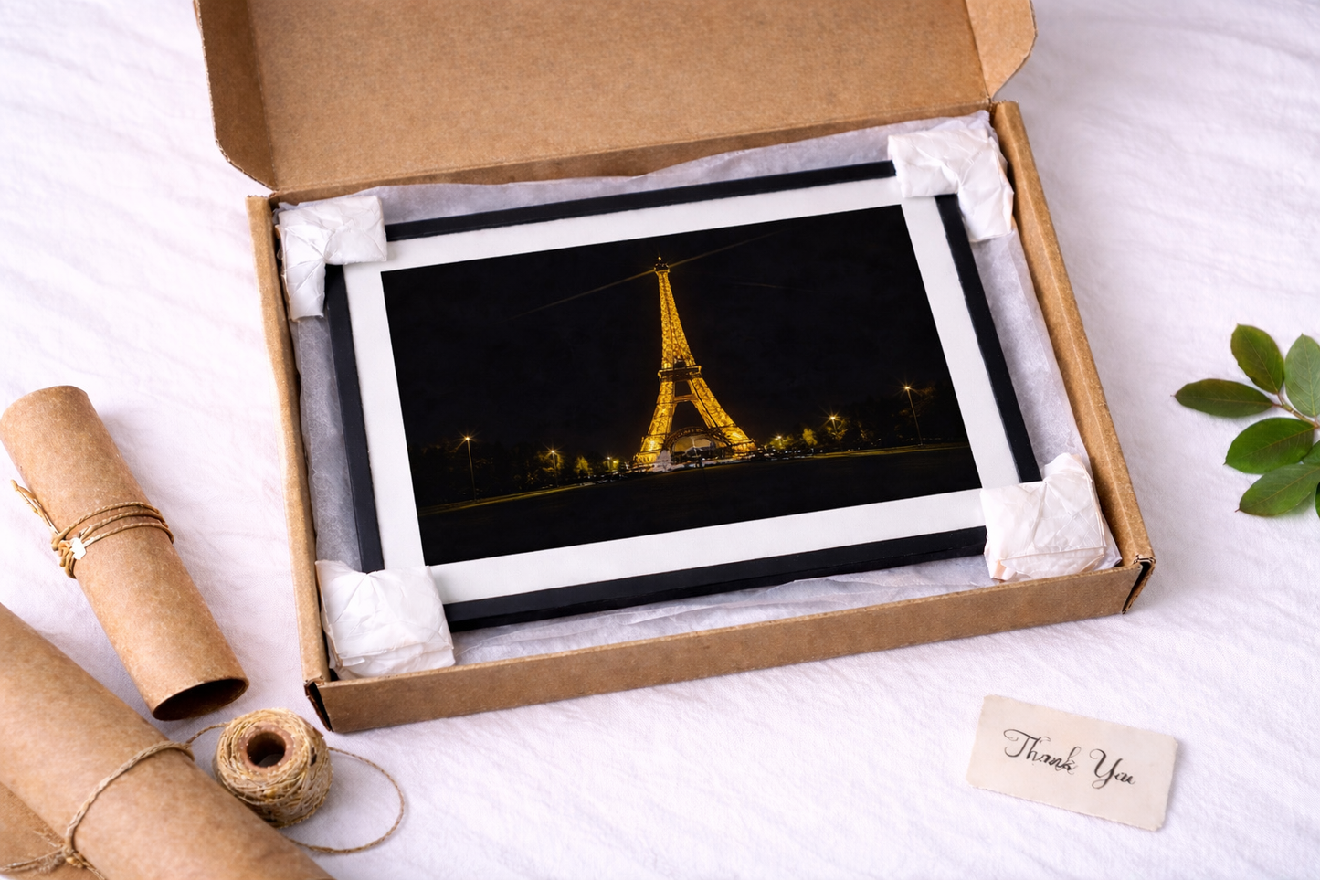 Paris Eiffel Tower Framed Print – Luxury Night City Wall Art