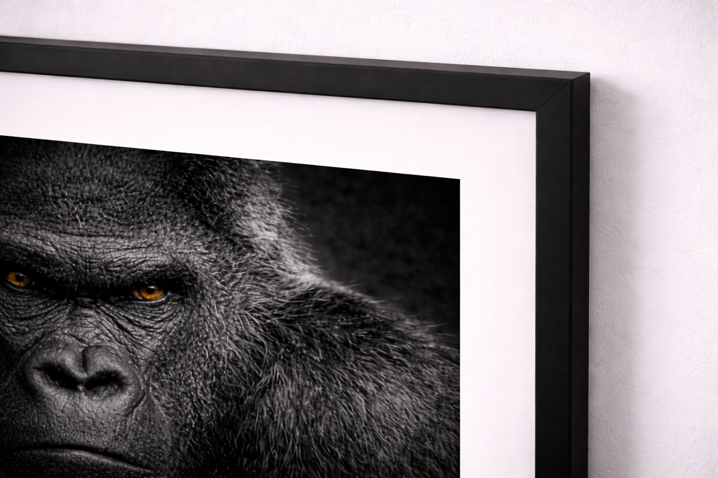 Gorilla Framed Print – Dark Power Animal Wall Art