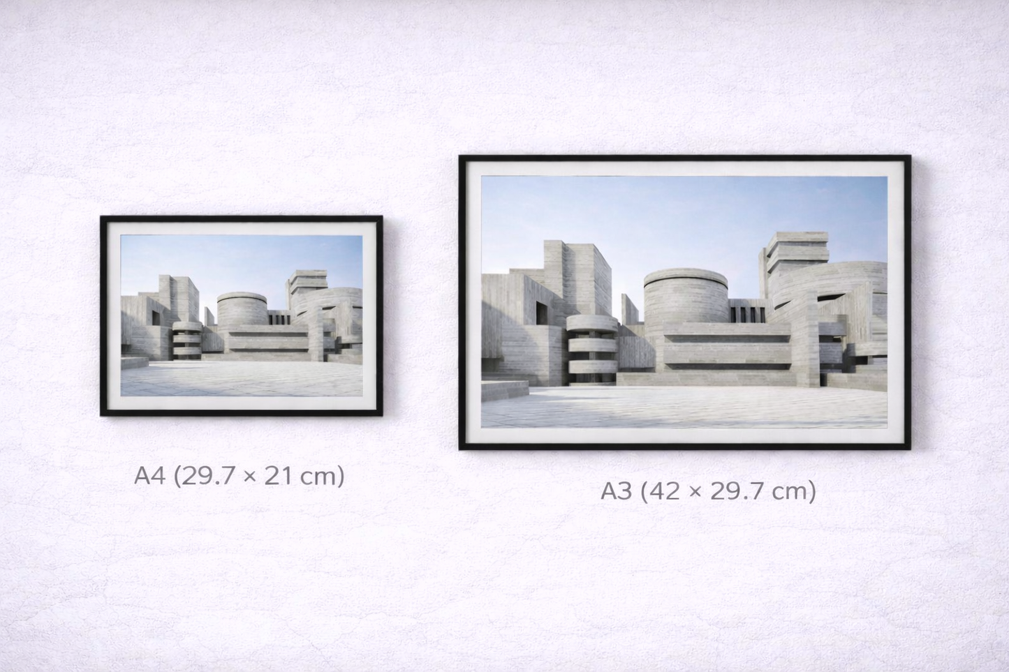 Minimalist Architecture Framed Print – Modern Neutral Wall Art