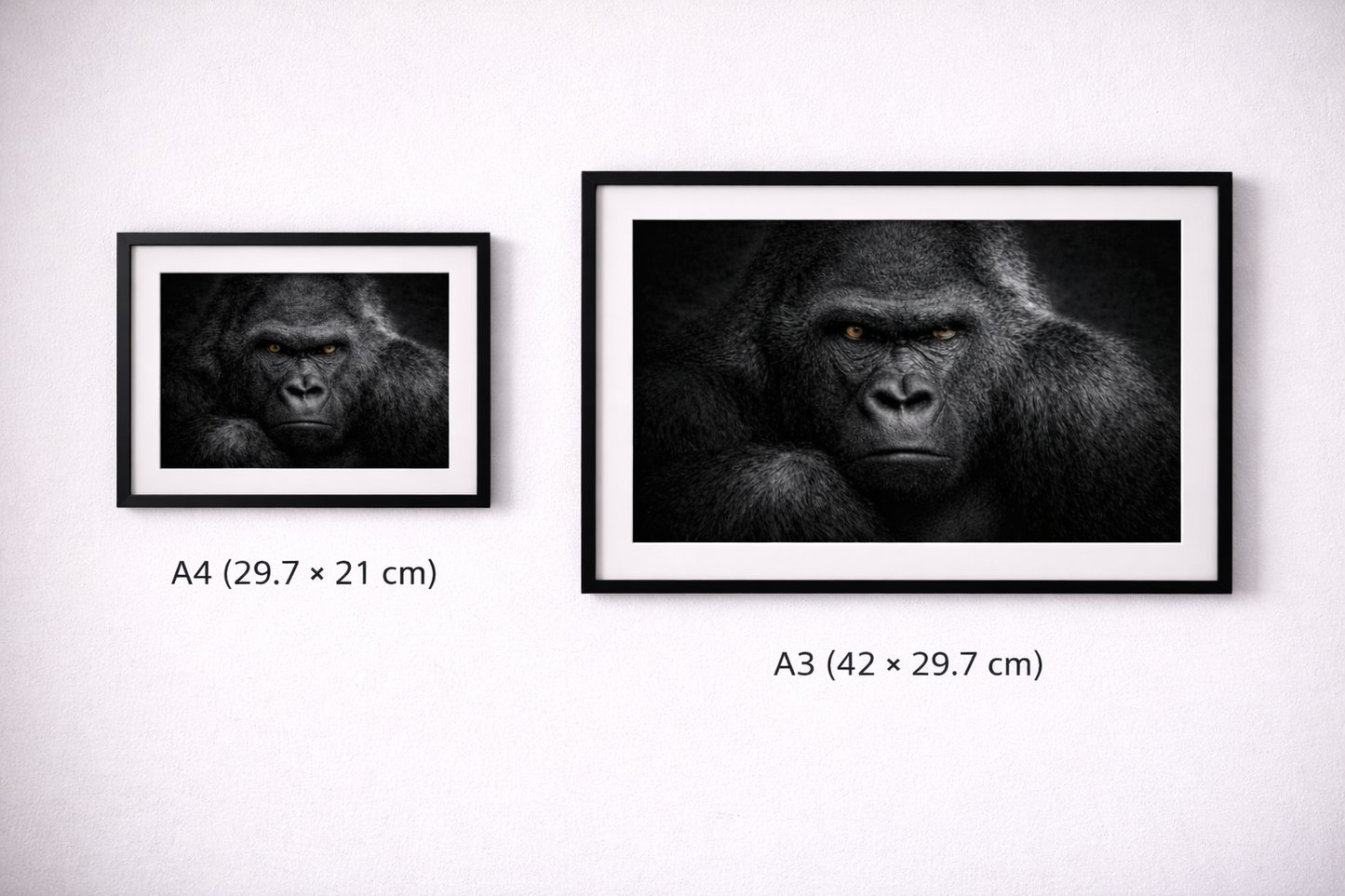 Gorilla Framed Print – Dark Power Animal Wall Art