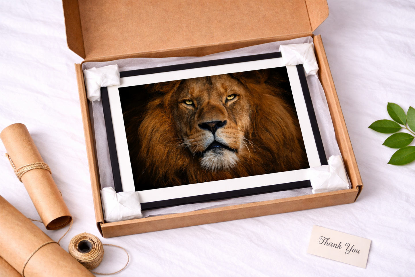 Lion Framed Print – Premium Wildlife Statement Wall Art