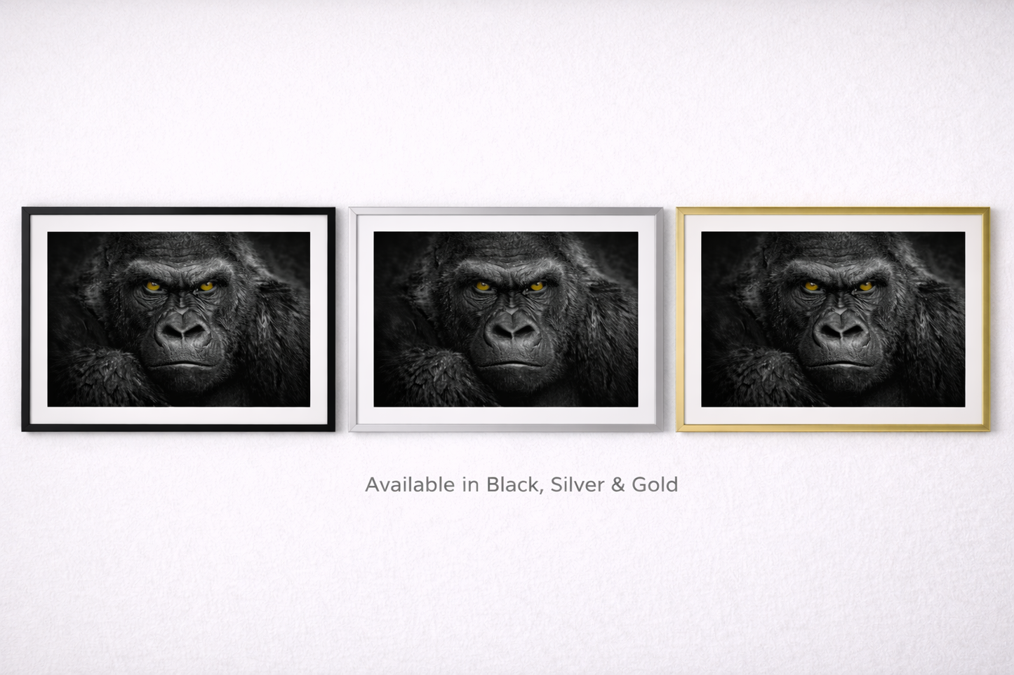 Gorilla Framed Print – Dark Power Animal Wall Art