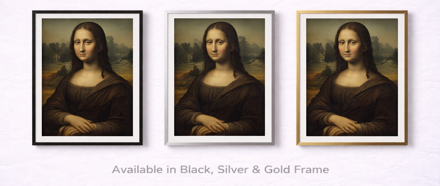 Mona Lisa Framed Print – Timeless Museum-Style Wall Art