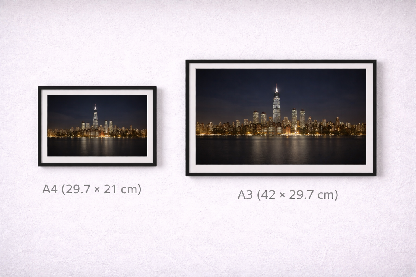 New York Skyline Framed Print – Luxury Night City Wall Art