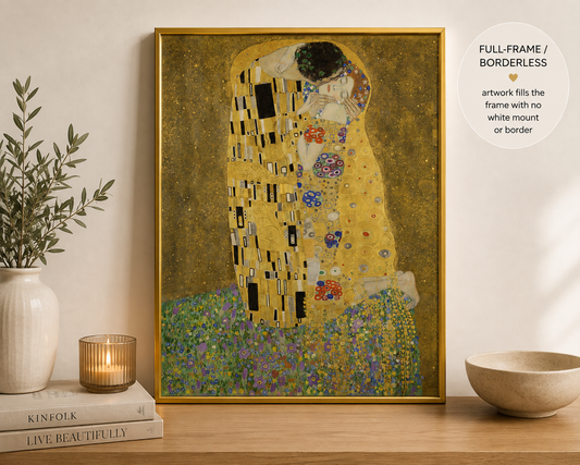 The Kiss Framed Print – Gustav Klimt Romantic Wall Art
