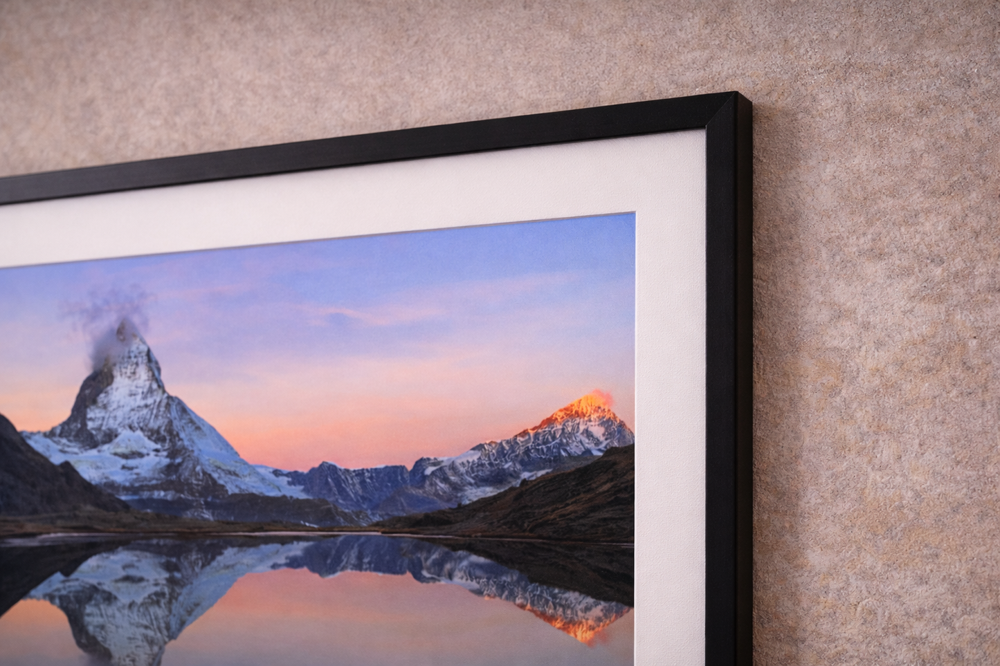Matterhorn Reflection Framed Print – Mountain Sunset Wall Art