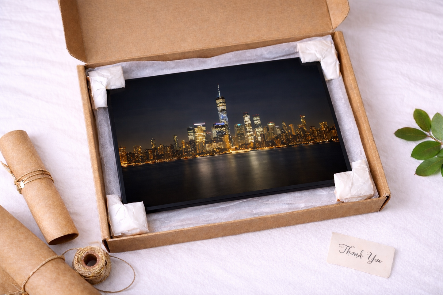 New York Skyline Framed Print – Luxury Night City Wall Art