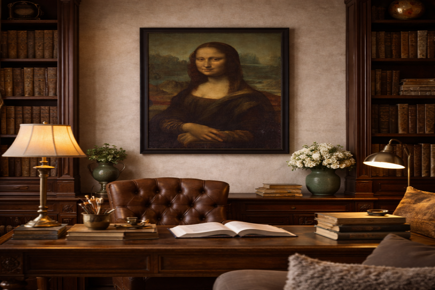 Mona Lisa Framed Print – Timeless Museum-Style Wall Art