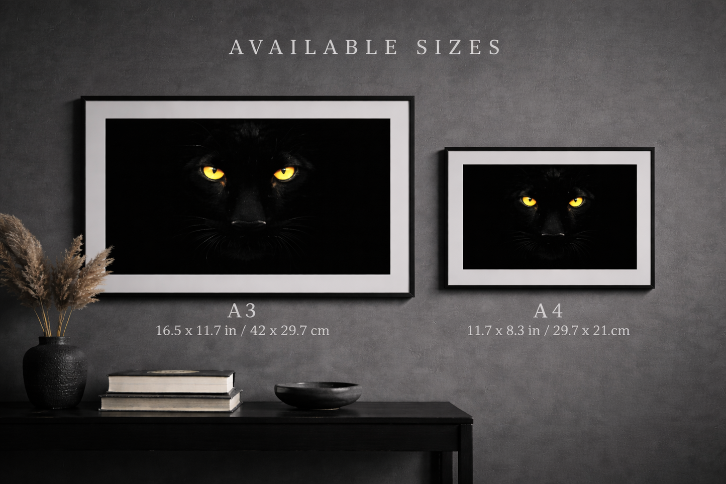 Black Panther Framed Print – Dark Luxury Animal Wall Art