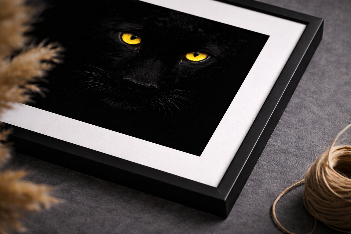 Black Panther Framed Print – Dark Luxury Animal Wall Art